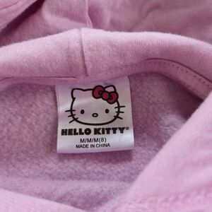 Hello Kitty Kid’s Pink Graphic Fleece Long Sleeve Pullover Hoodie Medium 8